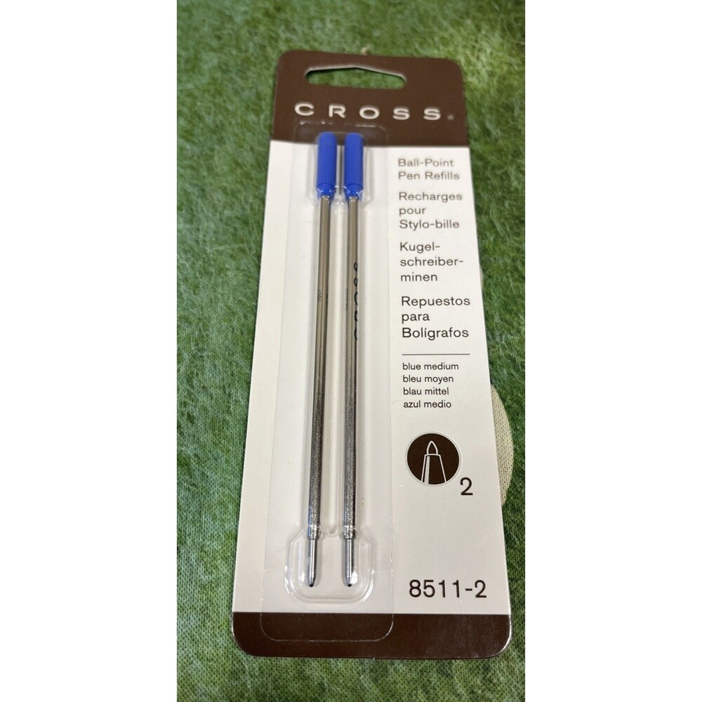 Cross Ball-Point Pen Refills BLUE, MEDIUM (2-Pack, 8511-2)